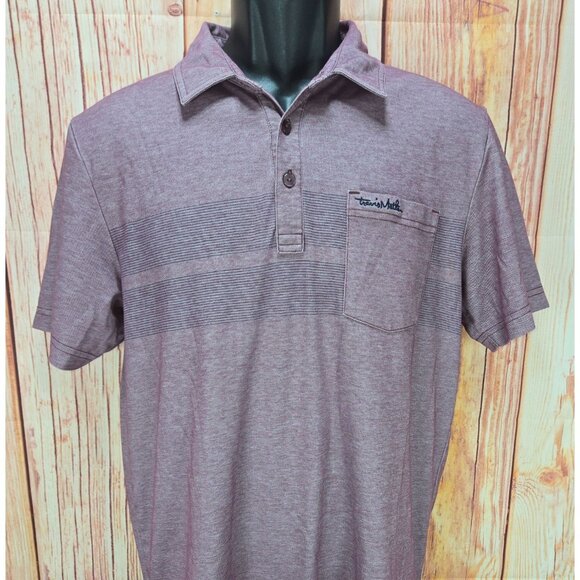 Travis Mathew Mens Maroon Polo Shirt Medium - Picture 1 of 8